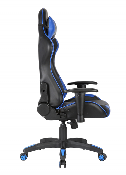Scaun gaming US90 Silverstone, negru si albastru, 68.5x61.5x125-134.5 cm [3]