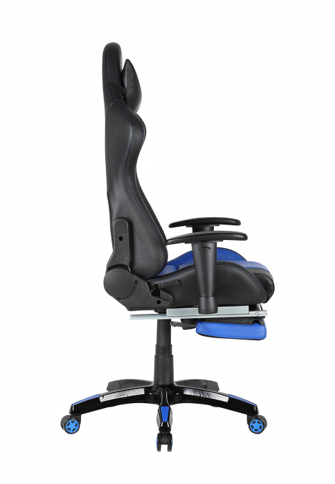 Scaun gaming US90 Suzuka, negru si albastru, 69.5x61x125-134.5 cm [5]