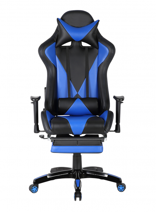 Scaun gaming US90 Suzuka, negru si albastru, 69.5x61x125-134.5 cm [2]