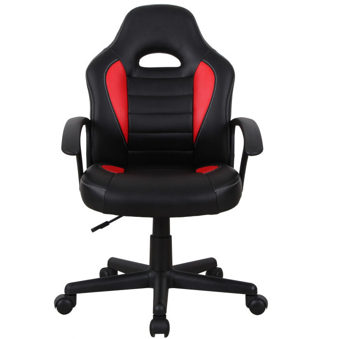 Scaun gaming US92 Euro, negru si alb, 55x55x88-100 cm [2]
