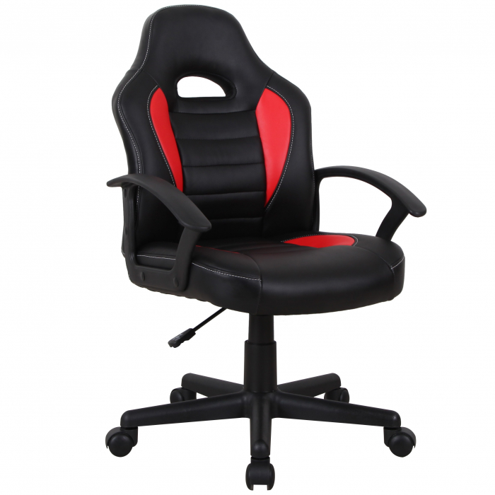 Scaun gaming US92 Euro, negru si rosu, 55x55x88-100 cm [1]