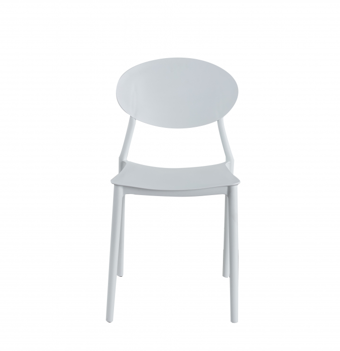 Scaun living Oval, alb, 41x50.5x81 cm [4]