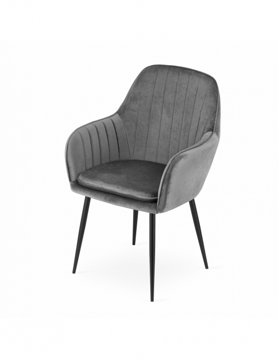 Scaun living Tida, gri, 58x56x86 cm [5]