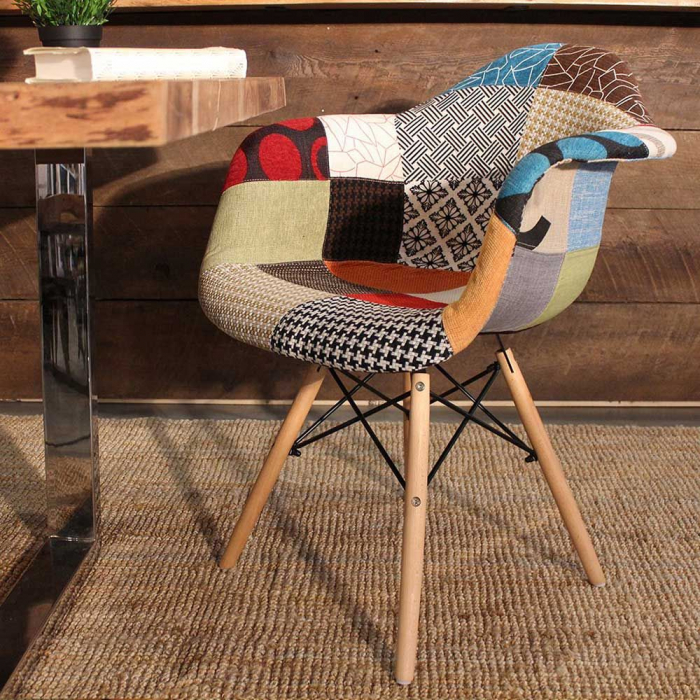 Scaun Patchwork Design, multicolor, 63x64x81 cm [5]