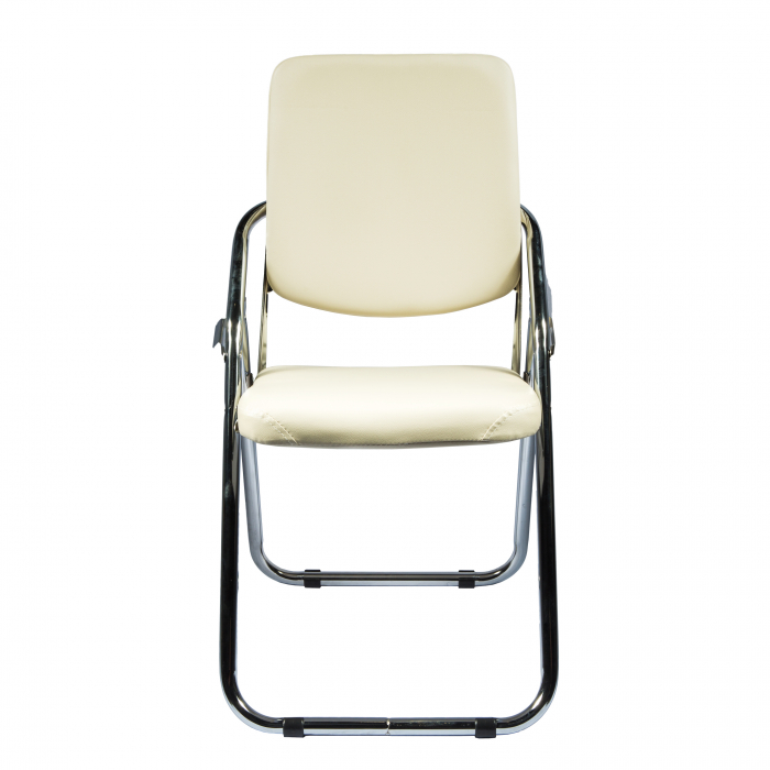 Scaun pliant Almeria, bej, 42x42x85 cm [2]