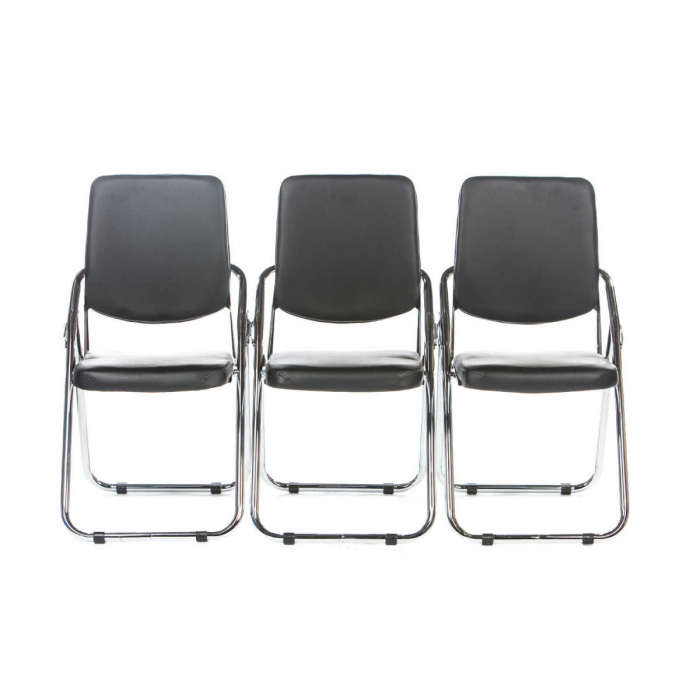 Scaun pliant Almeria, negru, 42x42x85 cm [5]