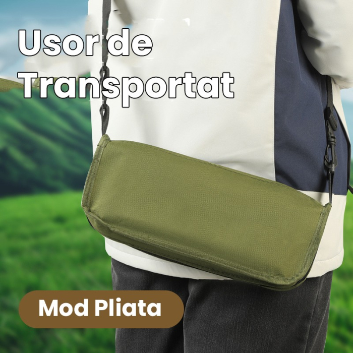 Scaun Taburet Pliabil pentru Camping, Flippy, pentru Adulti, Scaun Portabil, Pescuit, din Panza Oxford si Cadru Metalic, Mic 26 x 24 x 24 cm, Verde [4]