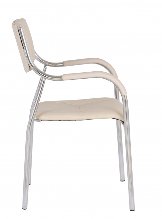 Scaun vizitator cu manere, bej, 53.5x57x87 cm [3]