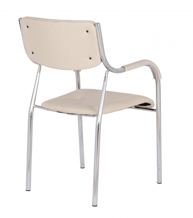 Scaun vizitator cu manere, bej, 53.5x57x87 cm [5]