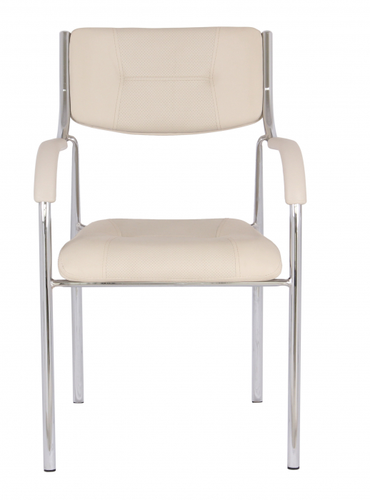 Scaun vizitator cu manere, bej, 53.5x57x87 cm [2]