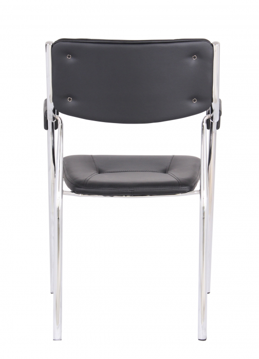 Scaun vizitator cu manere, negru, 53.5x57x87 cm [4]