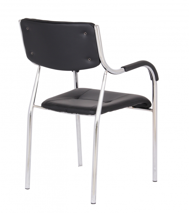 Scaun vizitator cu manere, negru, 53.5x57x87 cm [5]