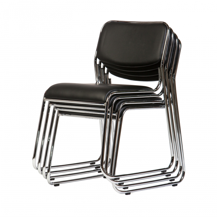 Scaun vizitator Eco, negru, 40x43x76 cm [5]