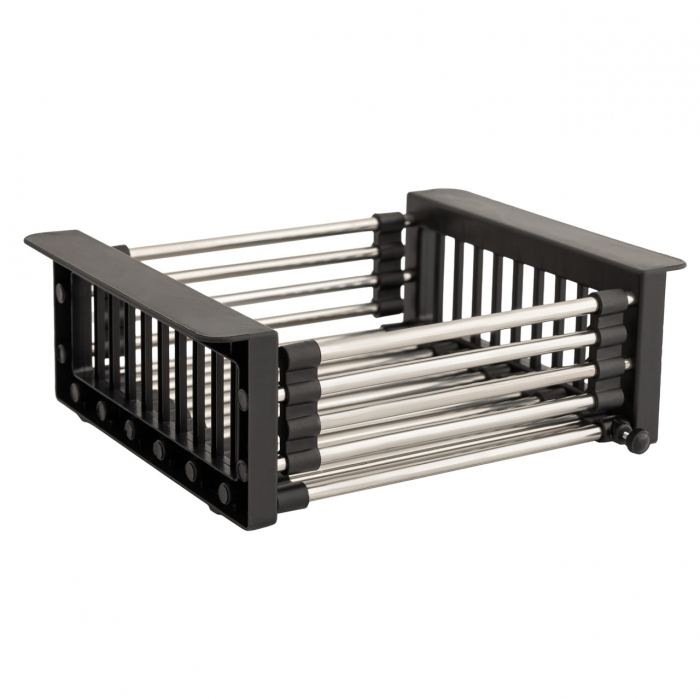 Scurgator extensibil 41x27 cm, negru pentru chiuveta, FLEKO [2]