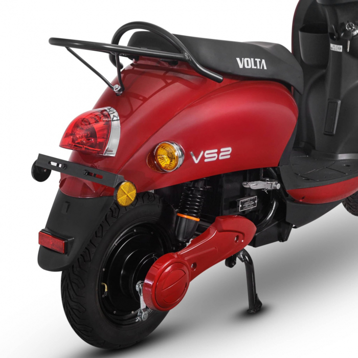 Scuter electric, 2000W, cu permis, Voltarom S2, autonomie pana la 60 km, visiniu [8]