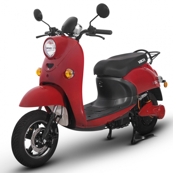 Scuter electric, 2000W, cu permis, Voltarom S2, autonomie pana la 60 km, visiniu [1]