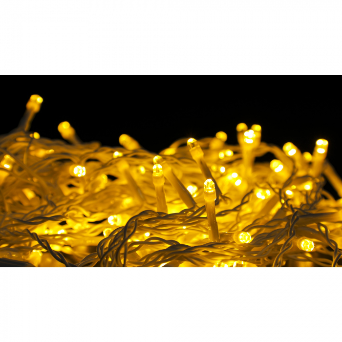 Sectiune de Craciun Flippy® Tip Turturi, 8 jocuri de lumini Sectiu 5 m, 143 LED-uri, Interconectabila, Fir Alb, Alb Cald [5]