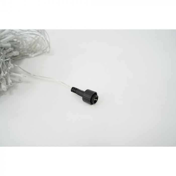 Sectiune Instalatie de Craciun Flippy, Tip Plasa, 120 LED-uri, 1.5 x 1.5 m, 8 jocuri de lumini, Interconectabila, Fir transparent, Alb rece [4]