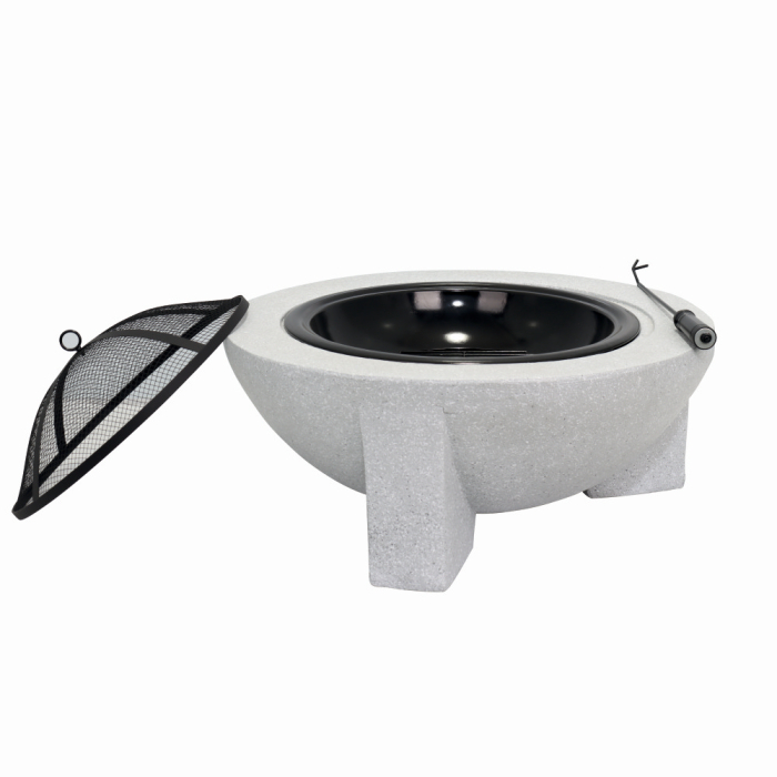 Semineu pentru terasa KLUGMEISTER KY7347FP, material otel cu baza din oxid de magneziu, dimensiuni 73x73x46 cm [2]