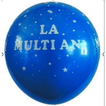 Set 10 Baloane din Latex, Flippy, Model Party, Print Aniversare La Multi Ani, 23 cm, Albastre [1]