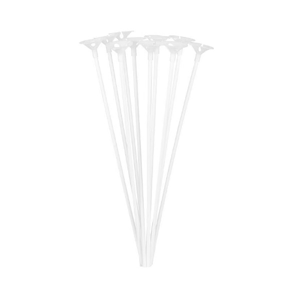 Set 10 Bete cu Rozete pentru Baloane, Flippy, Suporturi de plastic, Usor de instalat, Reutilizabil, Pentru aniversare, Nunta, Ziua de Nastere, Decor, 40 cm, Transparente [1]