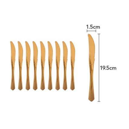 Set 10 cutite de unica folosinta 17 x 1.6 cm, bronz [1]