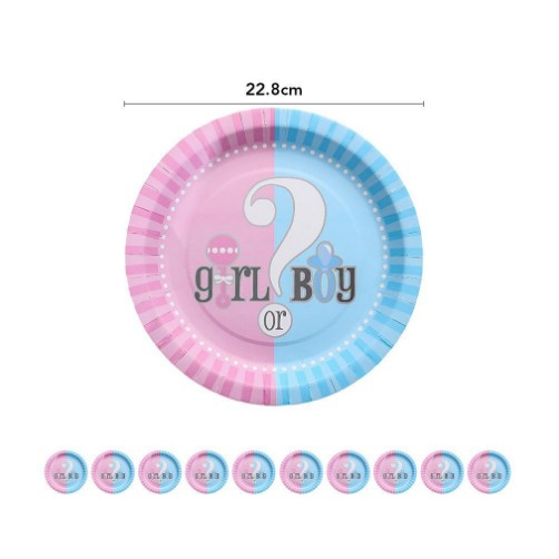 Set 10 farcurii Gender Reveal, 23 cm [1]