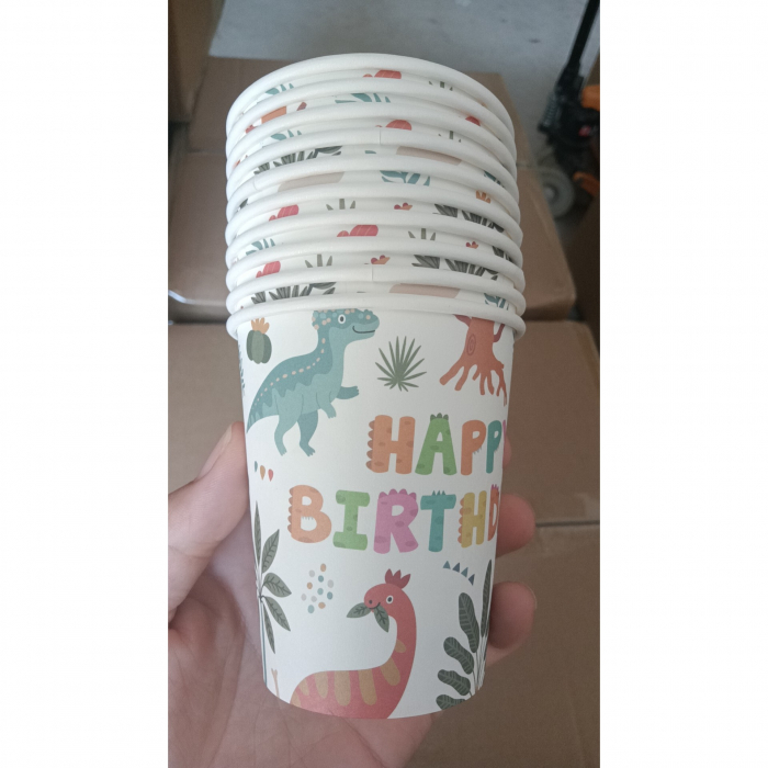 Set 10 pahare de carton cu design party, 250ml, model 1 [1]