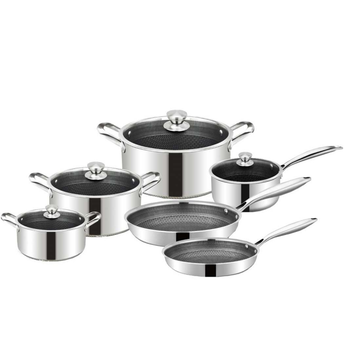 Set 10 piese, cratite de inox CF-PS1010, anti zgarieturi [1]
