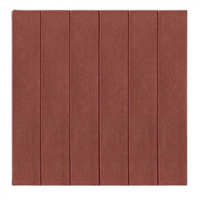 Set 10 Placi Tapet 3D, Flippy, 70 x 70 cm, Grosime 3 mm, din Rasina, Tip Placi de Lemn, Suprafata Acoperita 4.9 mp, Caramiziu [1]