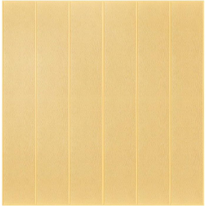 Set 10 Placi Tapet 3D, Flippy, 70 x 70 cm, Grosime 3 mm, din Rasina, Tip Placi de Lemn, Suprafata Acoperita 4.9 mp, Crem Deschis [5]