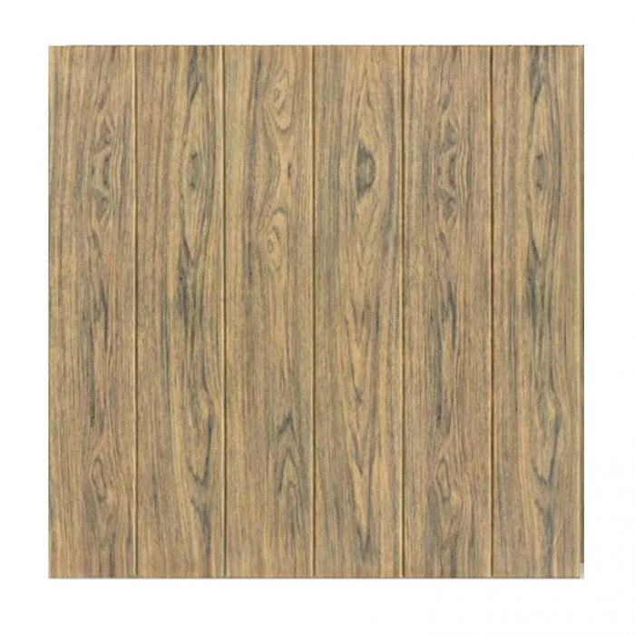 Set 10 Placi Tapet 3D, Flippy, 70 x 70 cm, Grosime 3 mm, din Rasina, Tip Placi de Lemn, Suprafata Acoperita 4.9 mp, Maro Deschis [1]