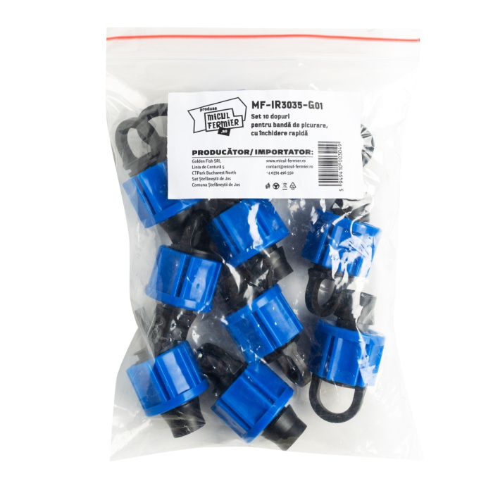 Set 10 robineti Micul Fermier, pentru banda de picurare, cu racord dublu [3]