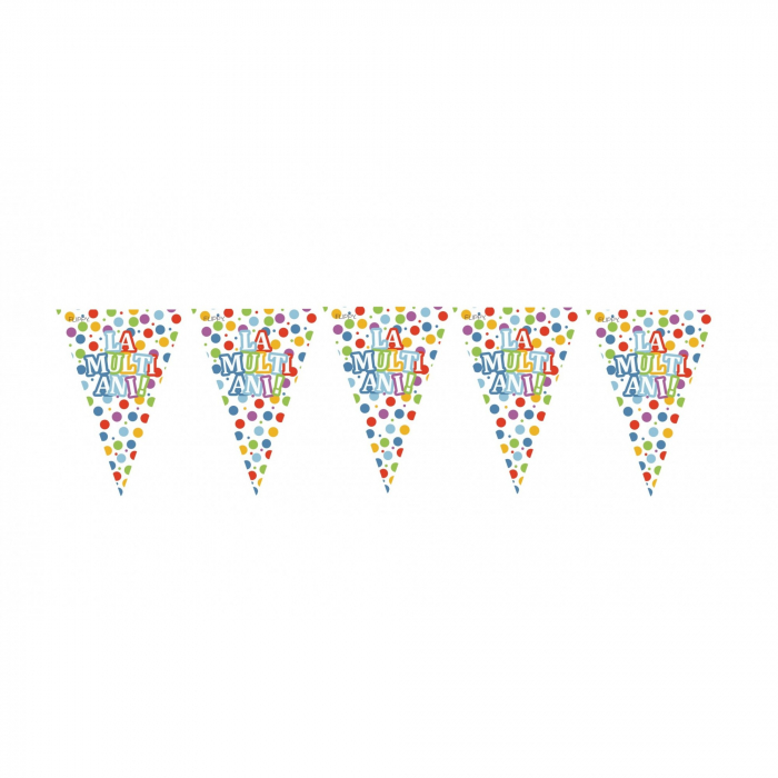Set 10 Stegulete Tip Banner, Flippy, Colectia LA MULTI ANI , 270 cm Lungime, din Hartie Cretata, Multicolor [4]