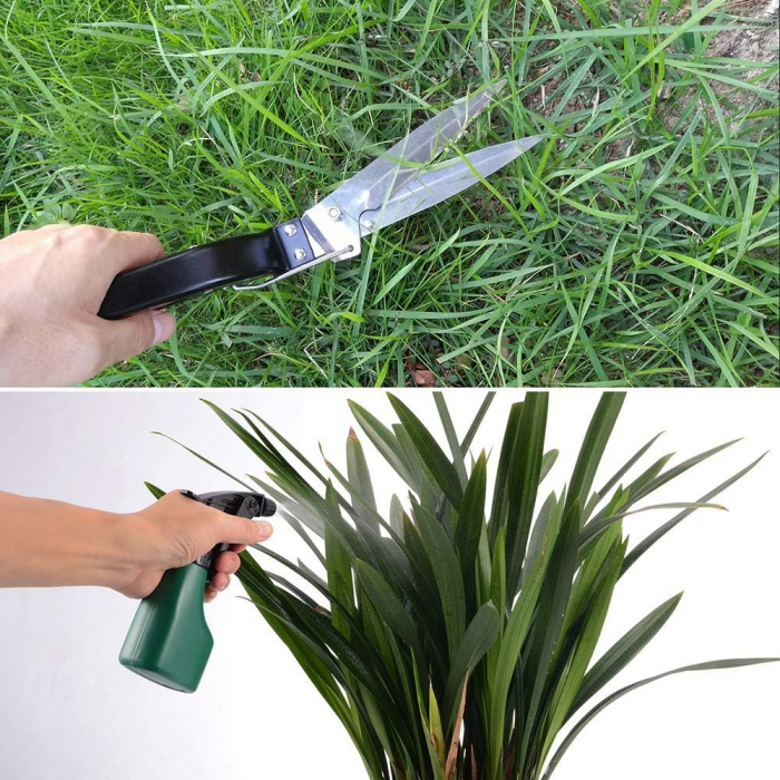 Set 10 Unelte de Gradina, Flippy, pentru Plantare Prelucrare Sol si Ingrijire Plante, Manere Negre, Material PVC si Otel Inoxidabil, Cutie Inclusa, 37x28x7 cm, Negru [4]