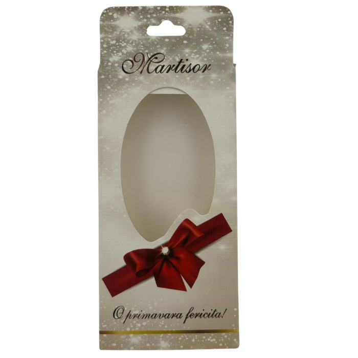 Set 100 Bucati Ambalaje de Carton pentru Martisoare, Flippy, Cutii Brosa, Model cu Funda si Stele, Crem [4]