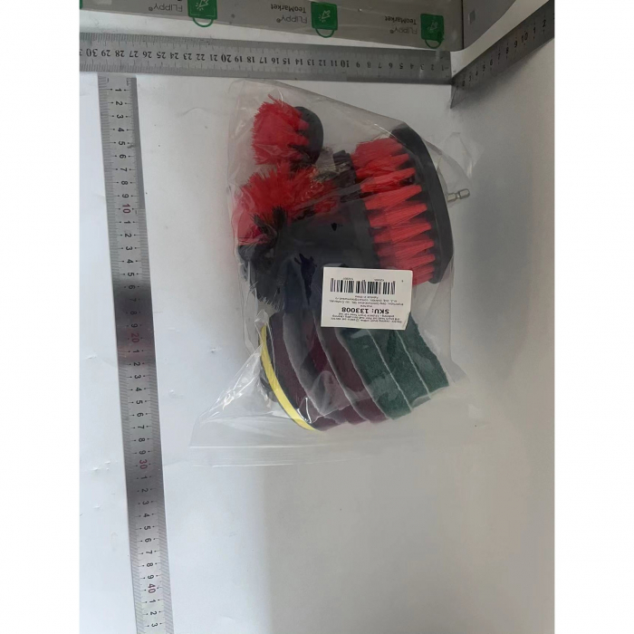 Set 12 Accesorii pentru Curatare Auto, Flippy, Interior si Exterior, Rosu [2]