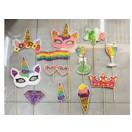 Set 12 Accesorii pentru Petrecere, Flippy, Props pentru Photo Corner, Tema Aniversare Copii, Multicolor [1]