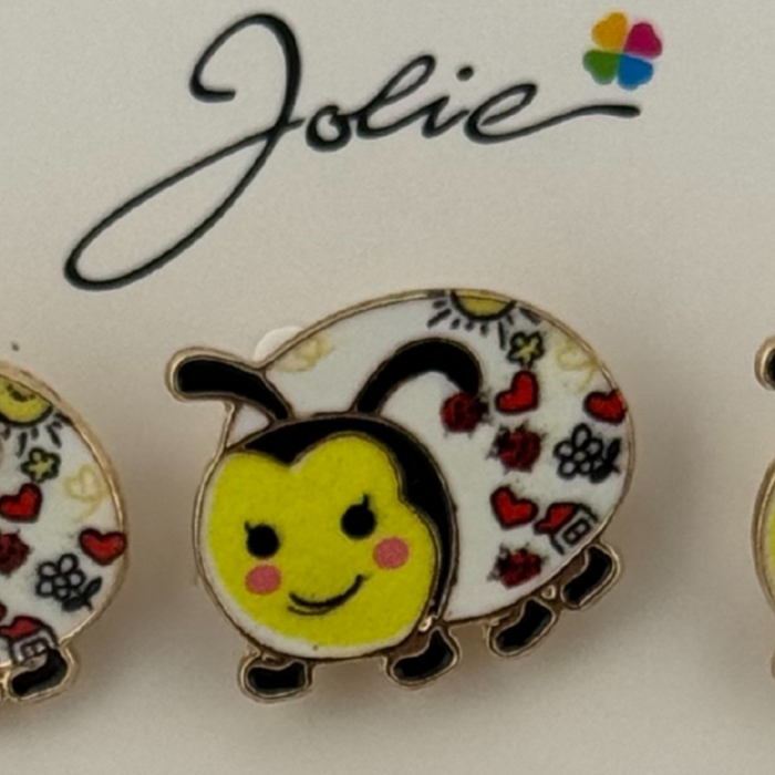 Set 12 Brose Martisor pentru Copii, Jolie, Model Buburuza, Galbena [2]