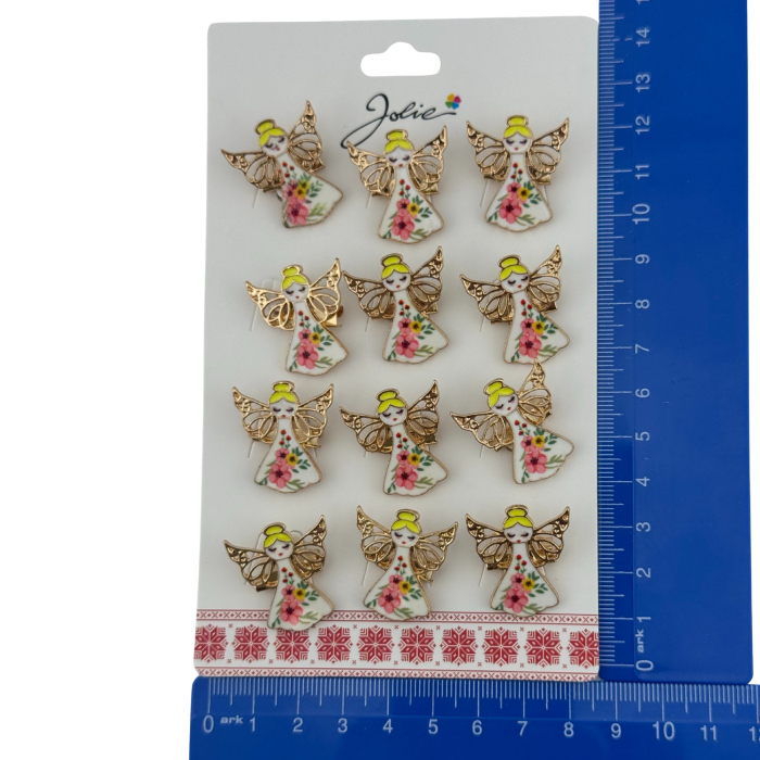 Set 12 Brose Martisor pentru Copii, Jolie, Model Ingeras, Multicolor [5]