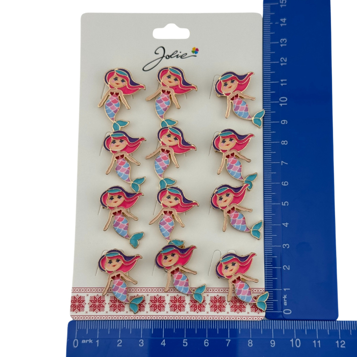 Set 12 Brose Martisor pentru Copii, Jolie, Model Sirena, Multicolor [5]