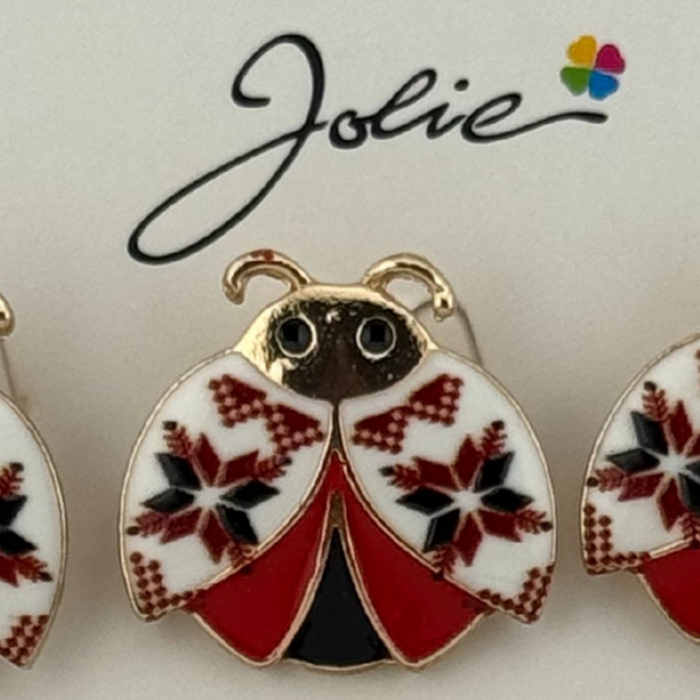 Set 12 Brose Martisor Primavara, Jolie, Model Buburuza cu Motiv Traditional [2]