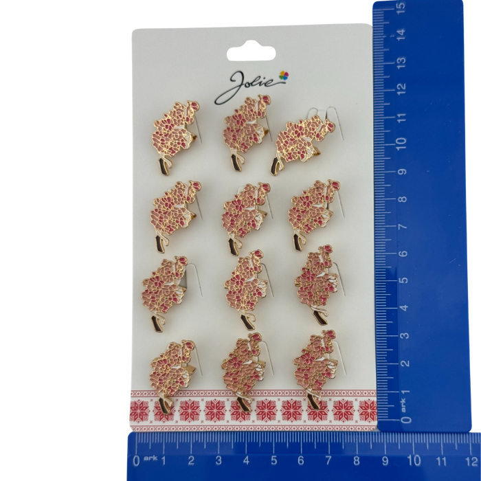Set 12 Brose Martisor Primavara, Jolie, Model Buchet de Flori Roz [5]