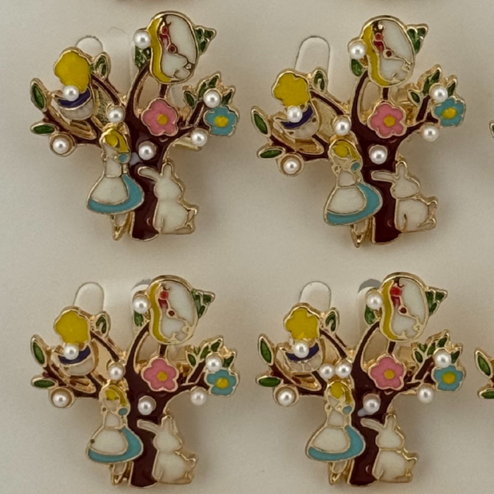 Set 12 Brose Martisor Primavara, Jolie, Model Copac, Fetita si Iepuras, Multicolor [3]