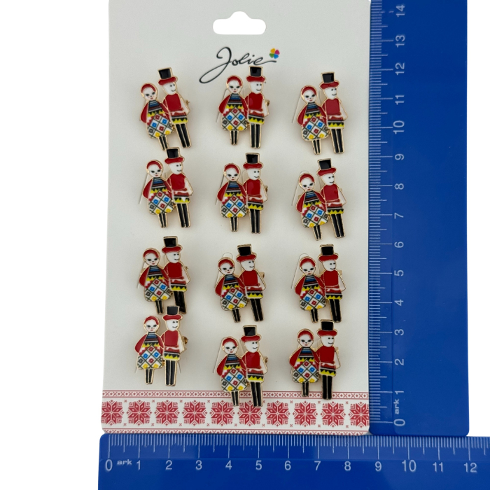 Set 12 Brose Martisor Primavara, Jolie, Model Cuplu Traditional, Multicolor [5]