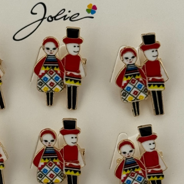 Set 12 Brose Martisor Primavara, Jolie, Model Cuplu Traditional, Multicolor [2]