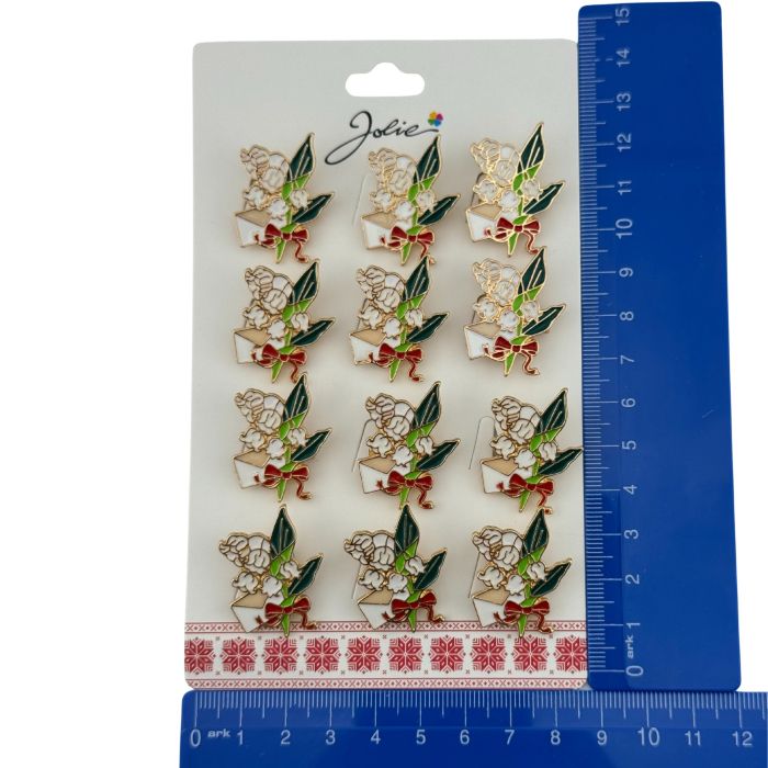 Set 12 Brose Martisor Primavara, Jolie, Model Flori Lacrimioare si Scrisoare [5]