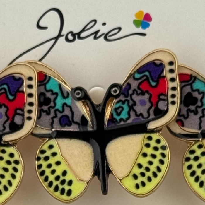 Set 12 Brose Martisor Primavara, Jolie, Model Fluture cu Aripi Deschise, Multicolor [2]