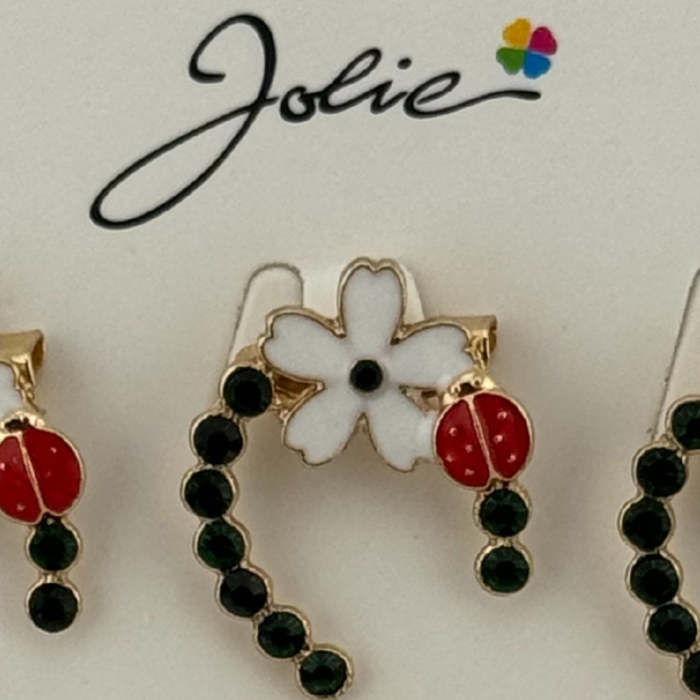 Set 12 Brose Martisor Primavara, Jolie, Model Potcoava cu Floare si Buburuza [2]