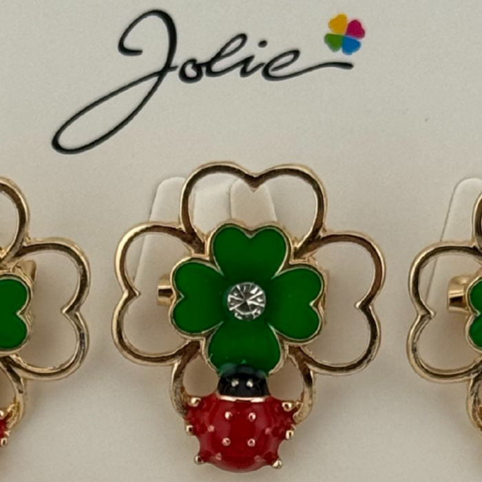 Set 12 Brose Martisor Primavara, Jolie, Model Trifoi cu Buburuza [2]